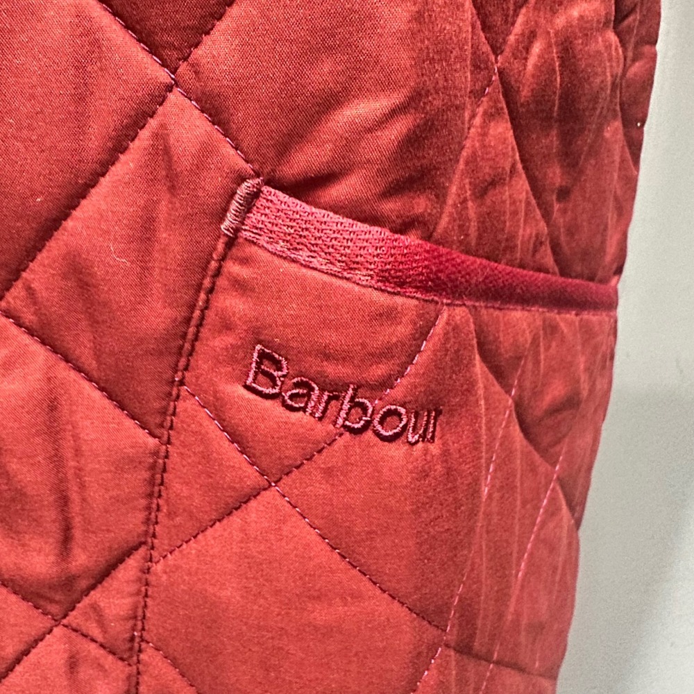 Barbour Eskdale Classic Quilted Jacket Cranberry Red D894 Men XL Made in England - Picture 5 of 8